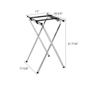 DESCANSO PORTA CHAROLAS / CABRILLA PLEGABLE DOBLE DE ACERO INOXIDABLE - SLTS002