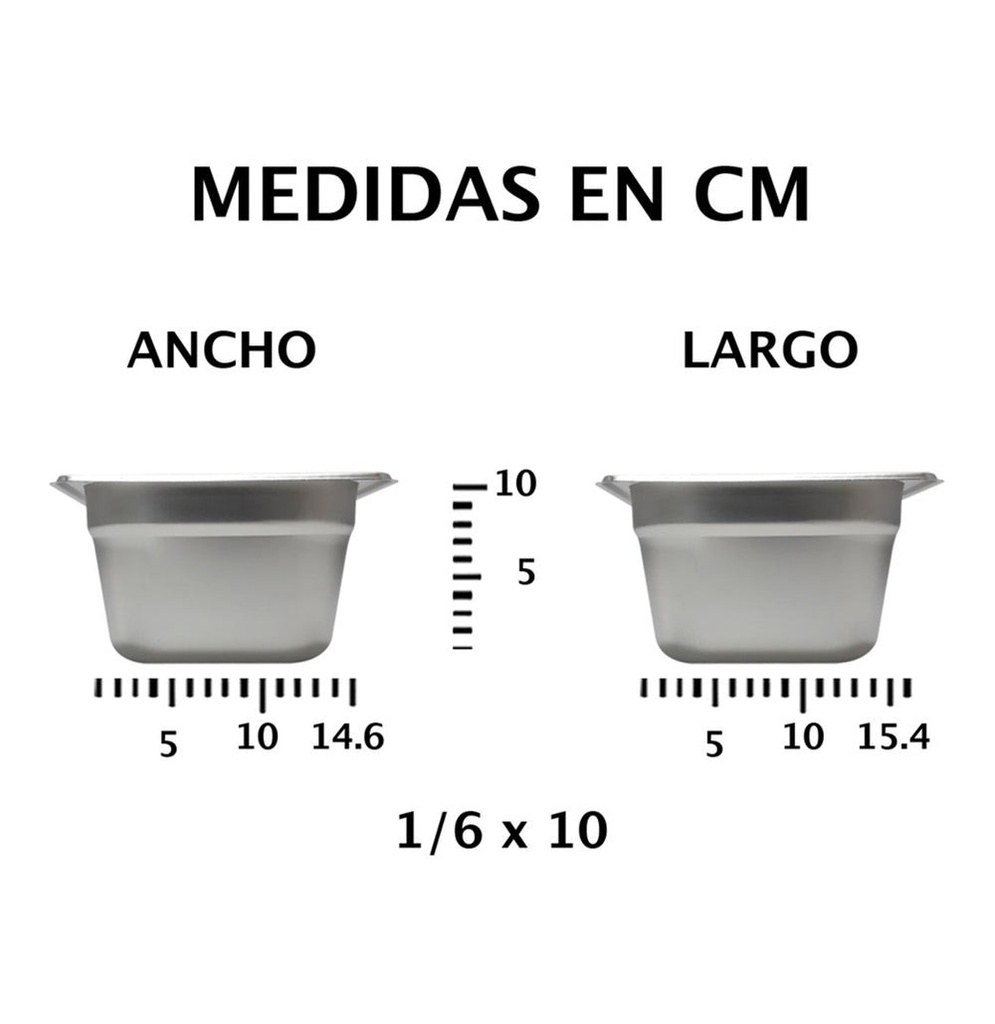 INSERTO ACERO INOXIDABLE 1/6 x 10cm - 058-101-035