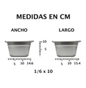INSERTO ACERO INOXIDABLE 1/6 x 10cm - 058-101-035