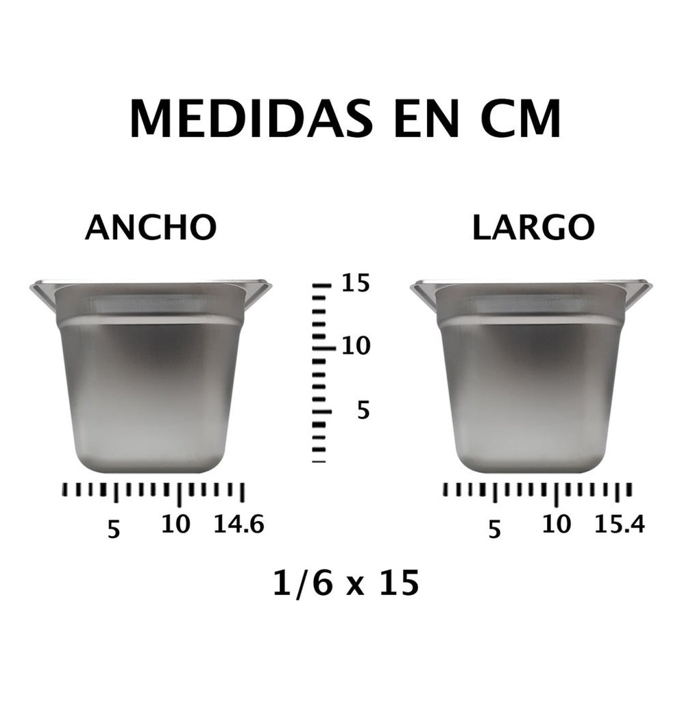 INSERTO ACERO INOXIDABLE 1/6 x 15cm - 058-101-036