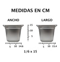 INSERTO ACERO INOXIDABLE 1/6 x 15cm - 058-101-036