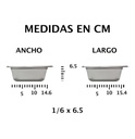 INSERTO ACERO INOXIDABLE 1/6 x 6.5cm NSF - 058-101-034