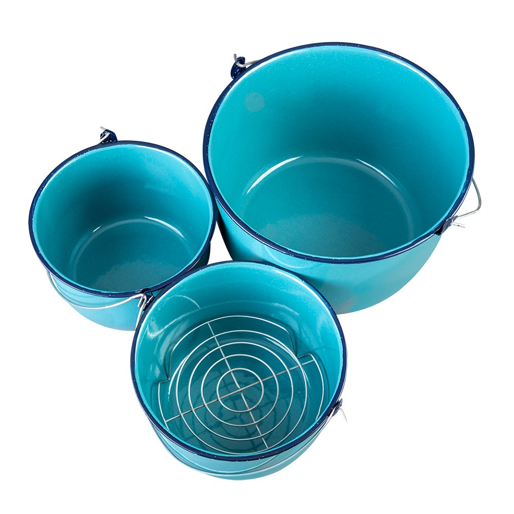 FORMACIÓN LA MEXICANA CON PARRILLA DE ALAMBRE AZUL TURQUEZA CINSA DE 7 PIEZAS - 317898