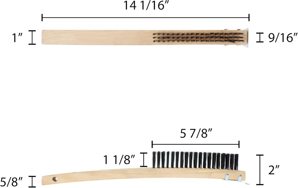 CEPILLO DE ALAMBRE CON RASPADOR 14" - WDBS014