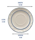 PLATO PARA TAZA 16cm VICTORIA - 3169