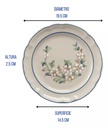 PLATO PASTEL 19cm VICTORIA - 3162
