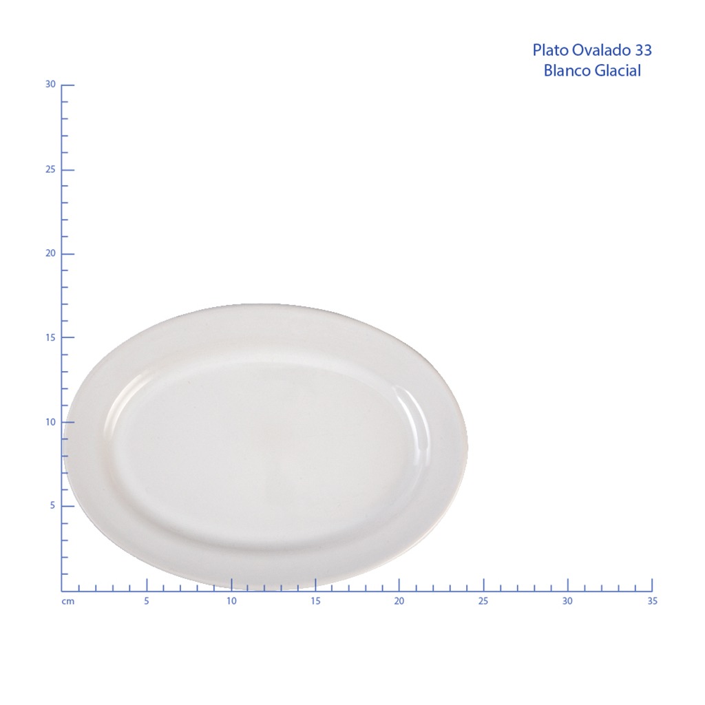 PLATO OVALADO 33 BLANCO GLACIAL No 309047