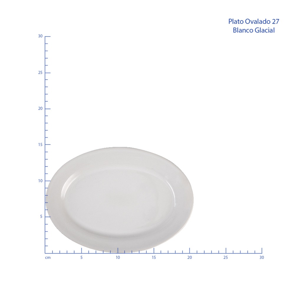 PLATO OVALADO 27cm BLANCO GLACIAL - 309048