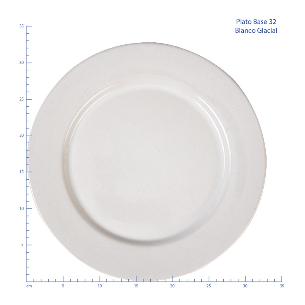 PLATO BASE 32 cm BLANCO GLACIAL - 309052