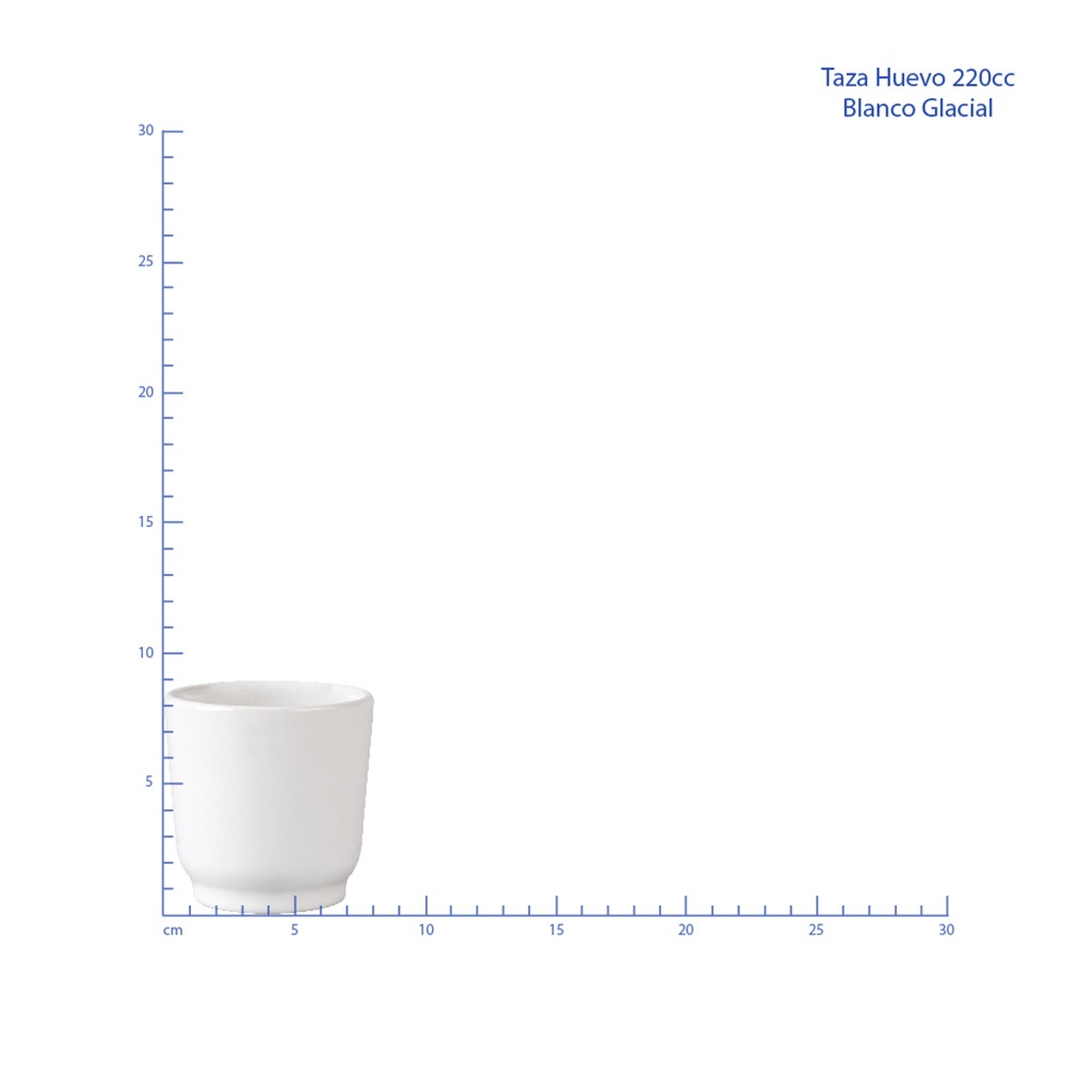 TAZA HUEVO 200 ml BLANCO GLACIAL - 312818