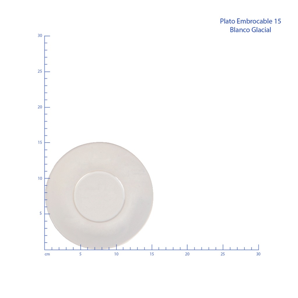 PLATO EMBROCABLE 12.5 BLANCO GLACIAL No 309051