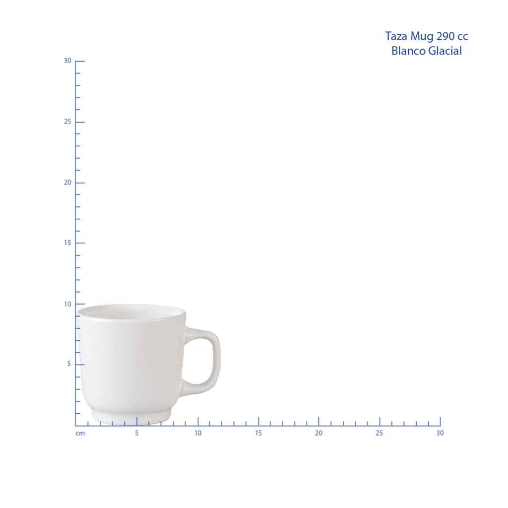 TAZA CAFE MUG 290 ML BLANCO GLACIAL No 309054