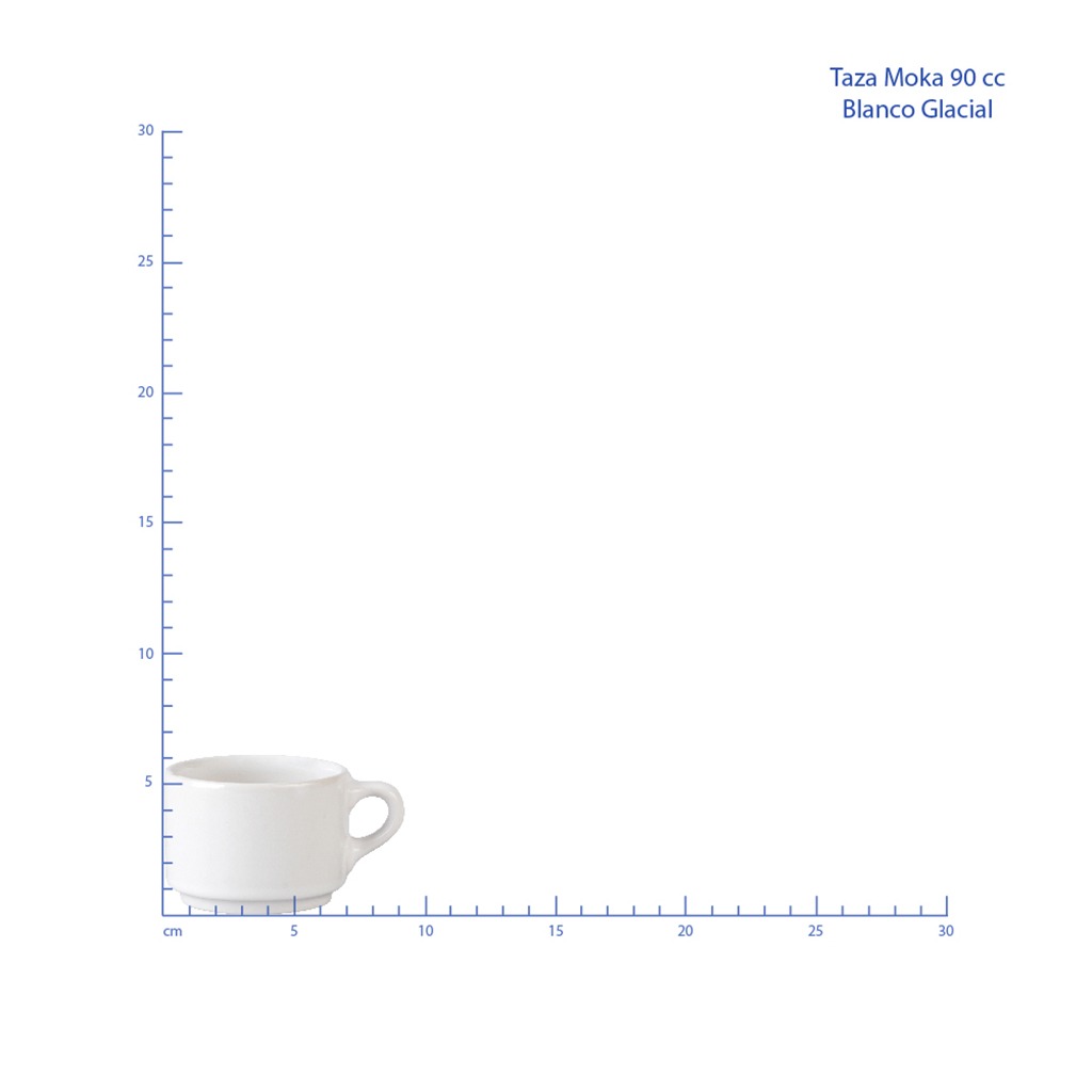 TAZA MOKA 90 ML BLANCO GLACIAL No 309055