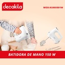 BATIDORA MANUAL 6 VELOCIDADES BLANCA 150W DECAKILA - KUMX001W
