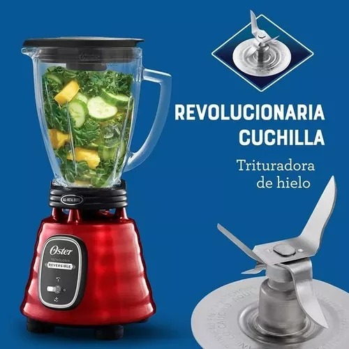 LICUADORA OSTER REVERSIBLE ROJA C/VASO DE VIDRIO #2189431 - BLSTBESTR