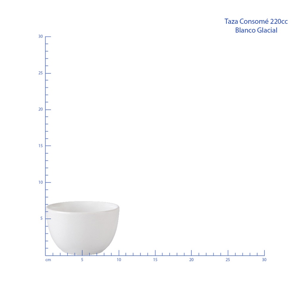 TAZA CONSOME 220 ML BLANCO GLACIAL No 310088