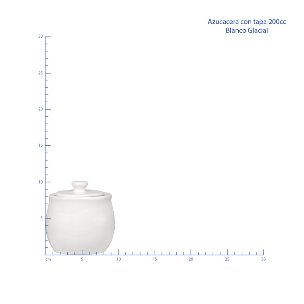 AZUCARERA CON TAPA 200 ml BLANCO GLACIAL No. 312806