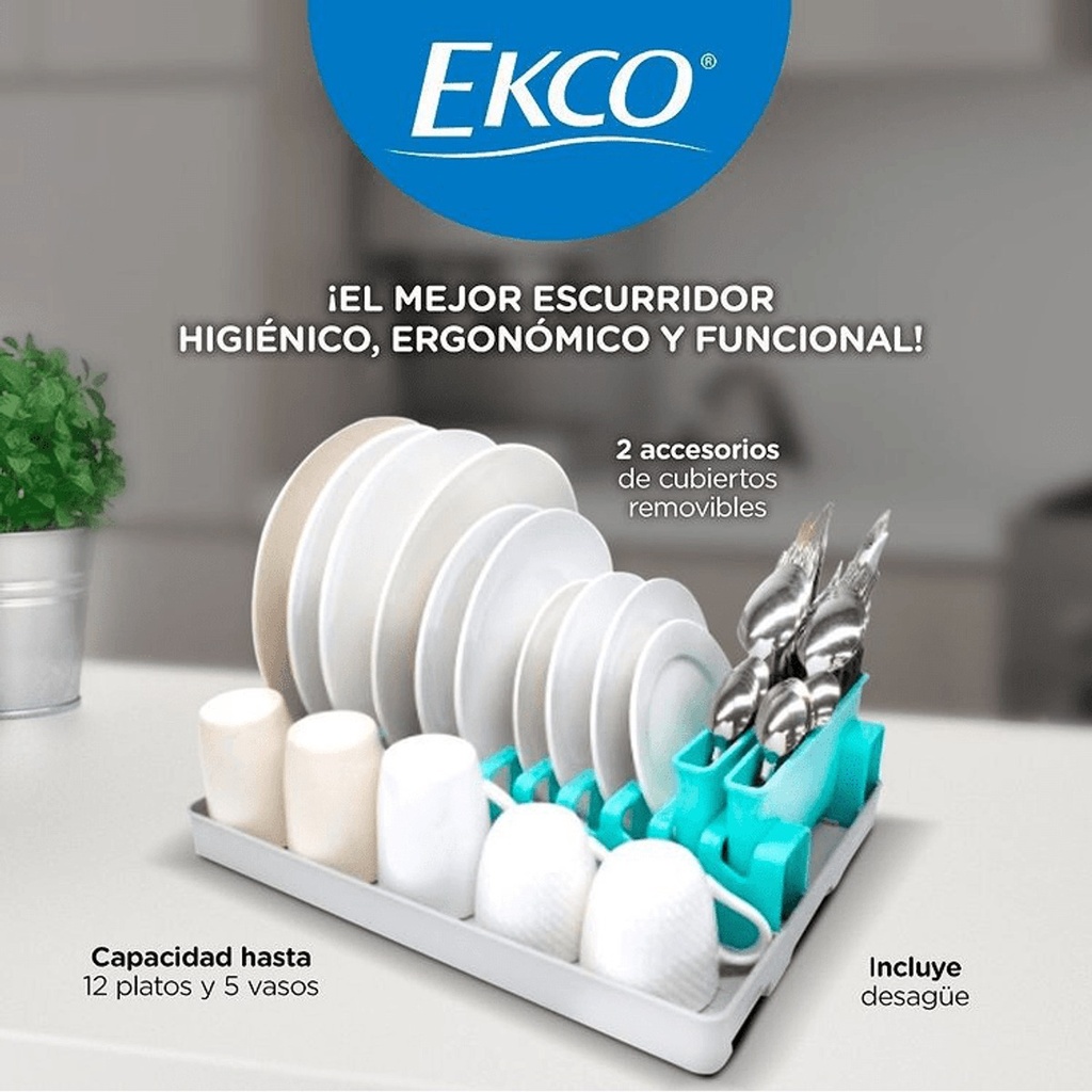 ESCURRIDOR EKCO CLASSIC TURQUESA - 44800
