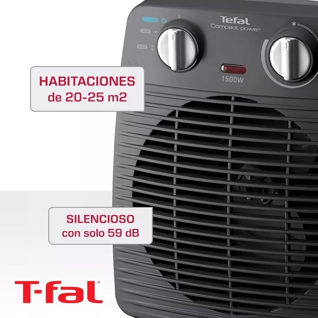 CALEFACTOR COMPACTO T-FAL DE 1500 W - TFSE2210X0