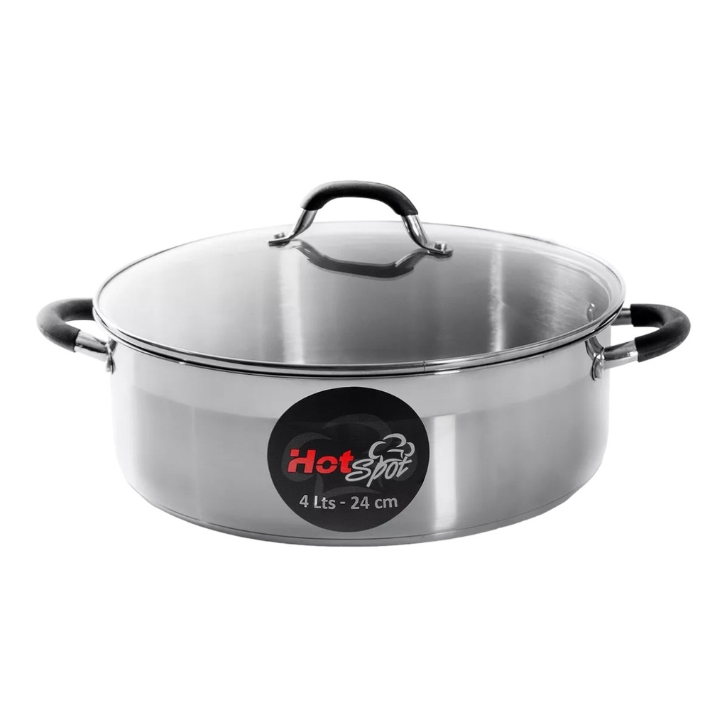 [050825] ARROCERA DE ACERO INOXIDABLE 24cm / 4.0 L - Z526