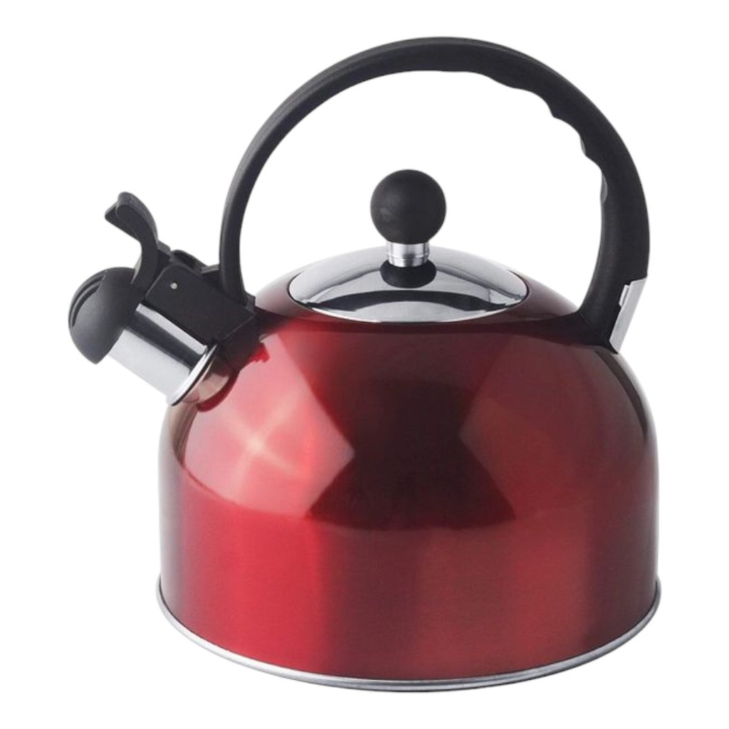 [055655] TETERA SILBADORA DE ACERO INOXIDABLE 3 LT ROJA - Y315-RM30