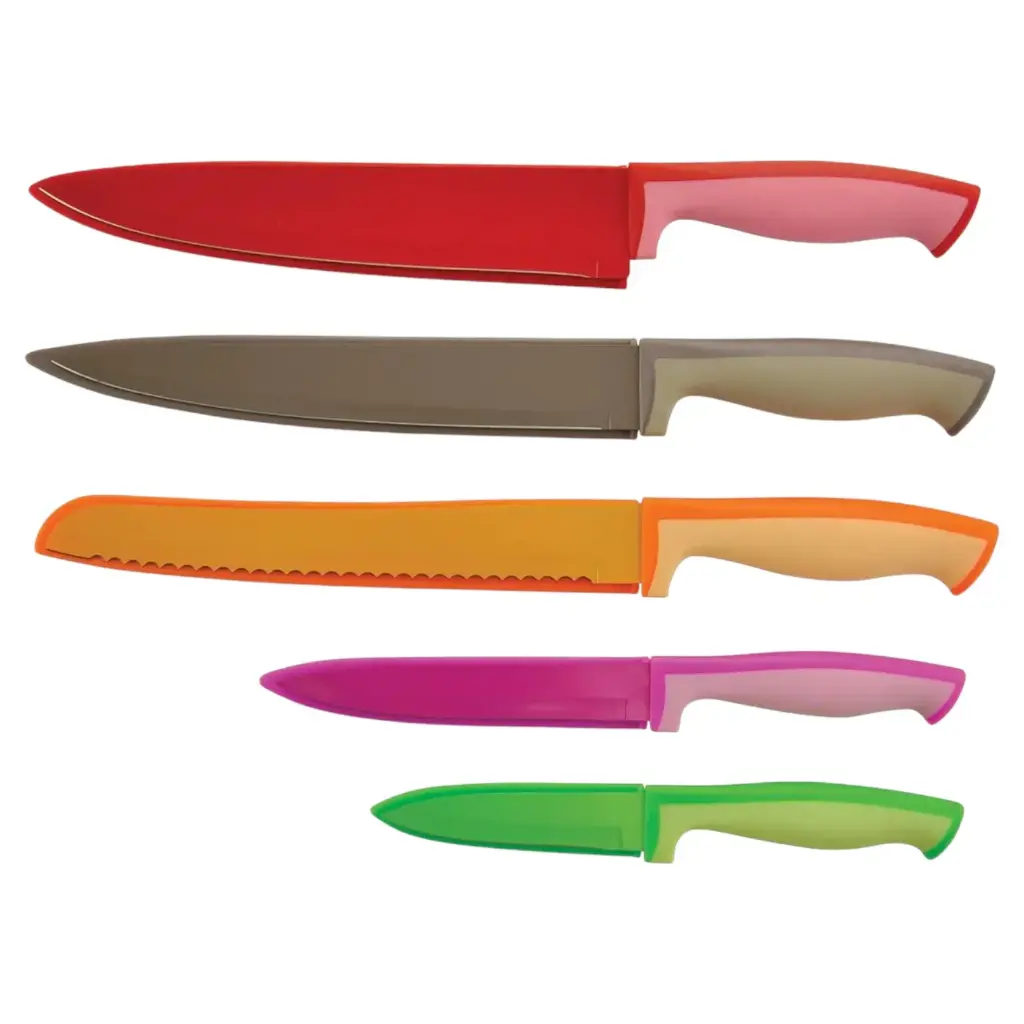 CUCHILLOS DE COLORES BLISTER 5 PIEZAS - Y401-CO05