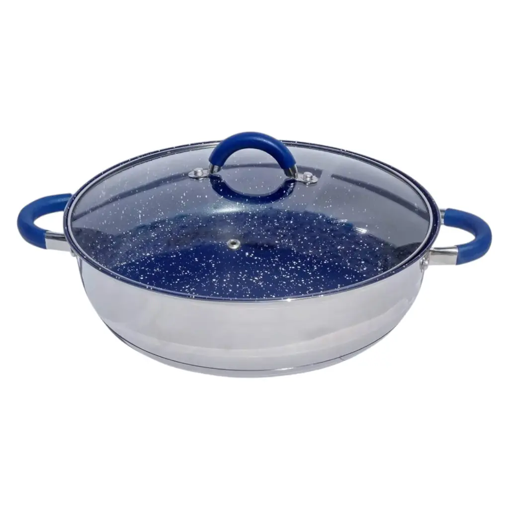 [058705] ARROCERA DE ACERO INOX CON REC. MARMOL 28 CM 4.6 L - Y203-MAZ28