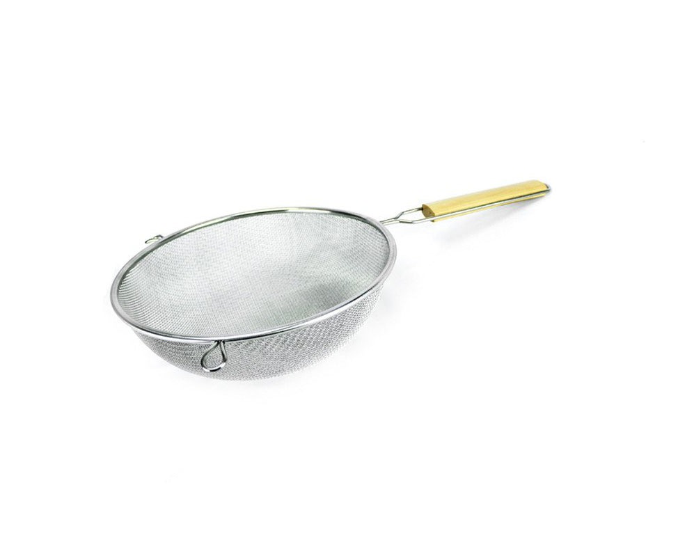 COLADOR DE ACERO INOXIDABLE CON MALLA DOBLE 20 cm - 022-003-005