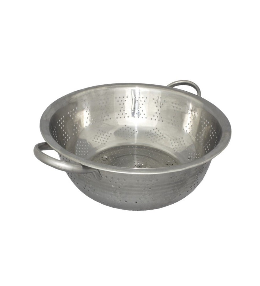 [060311] ESCURRIDOR DE ACERO INOXIDABLE CON DOBLE ASA 30.5 x 9 cm - 022-008-004