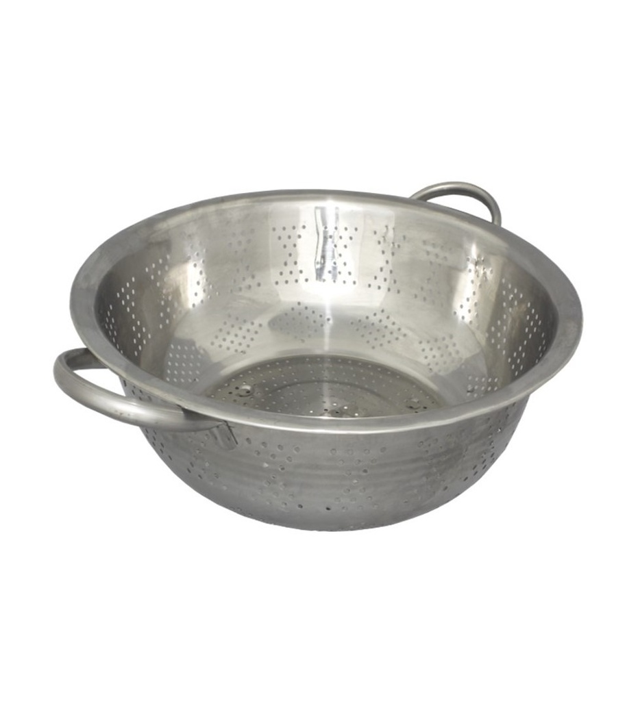 [060312] ESCURRIDOR DE ACERO INOXIDABLE CON DOBLE ASA 36 cm - 022-008-005