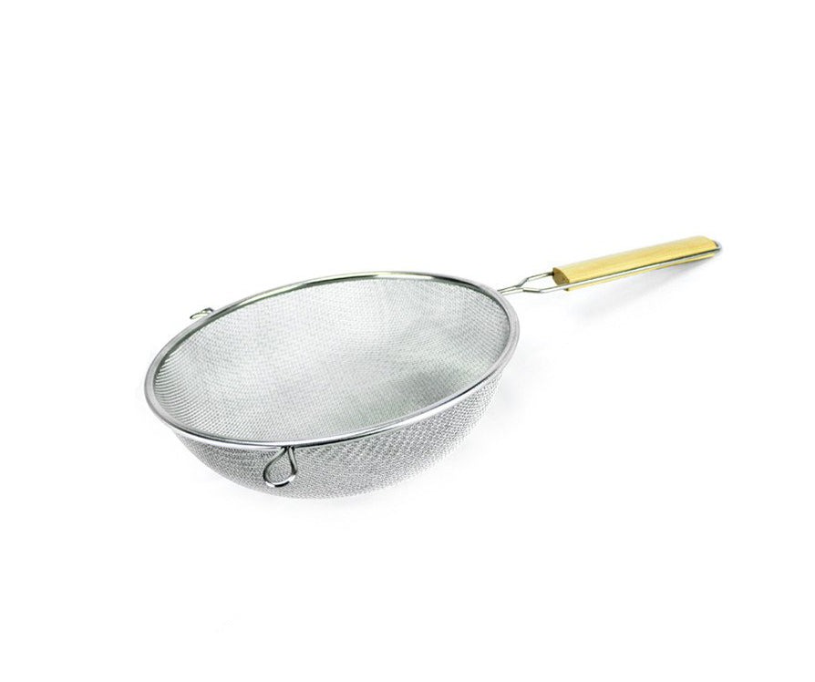 [043695] COLADOR DE ACERO INOXIDABLE CON MALLA DOBLE 24 cm - 022-003-007