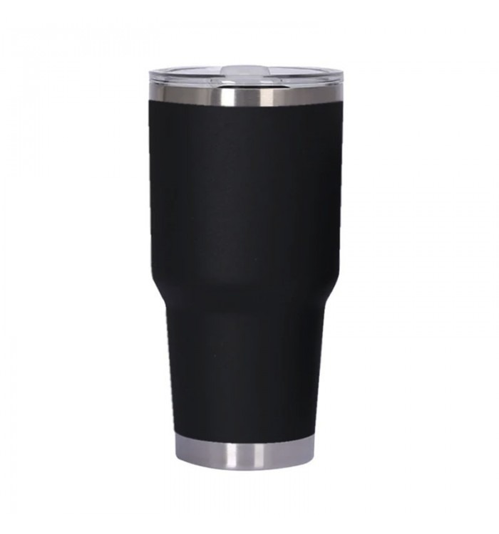 VASO TERMO DE ACERO INOXIDABLE NEGRO 30 oz - 150-203-030