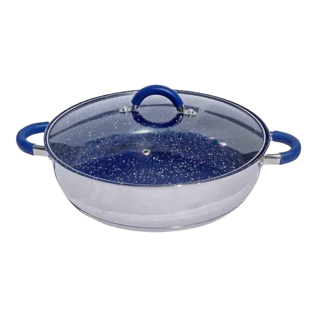 [055666] ARROCERA DE ACERO INOXIDABLE CON RECUBRIMIENTO MARMOL 30cm 5.6L - Y203-MAZ30