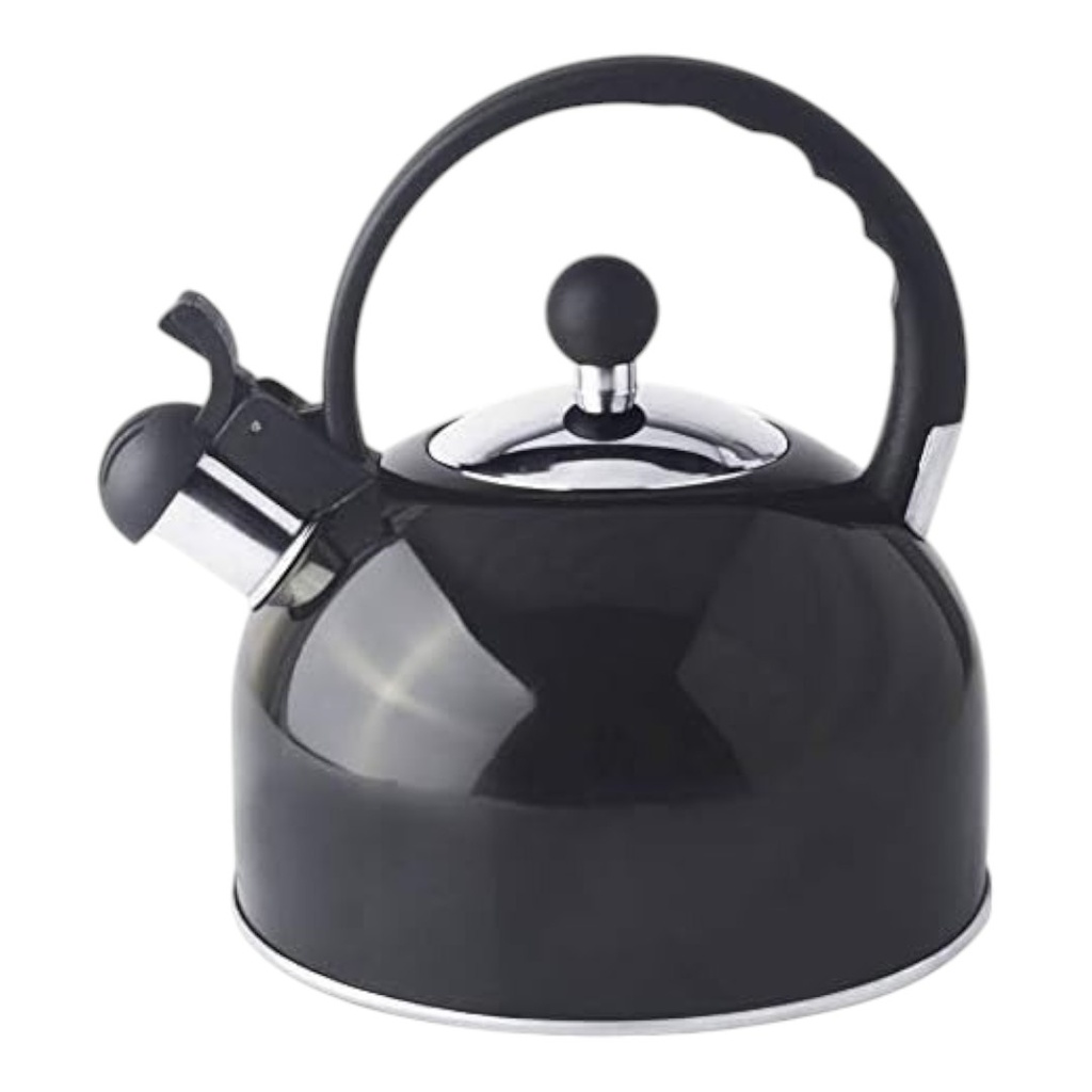 [055670] TETERA SILBADORA DE ACERO INOXIDABLE 2.5 LT NEGRA - Y315-NE25