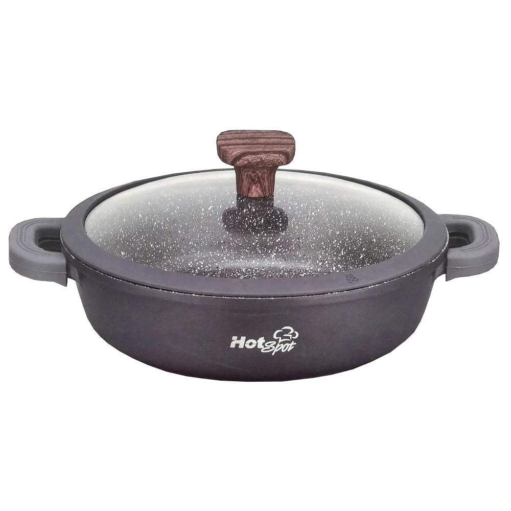 [056954] ARROCERA DE ALUMINIO ANTIADHERENTE MARMOLEADO 24CMS No.576