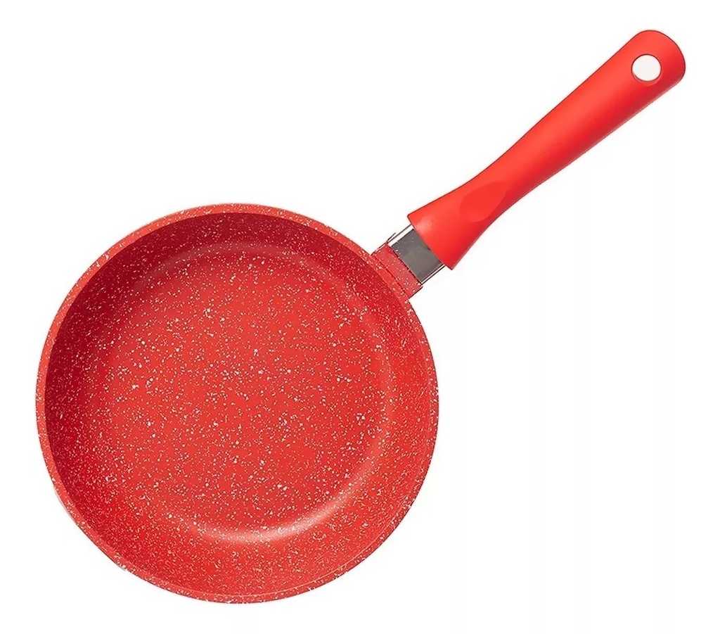 [060508] SARTEN DE ALUMINIO ULTRA MARMOLEADO ROJO DE 24 cm - Z609R