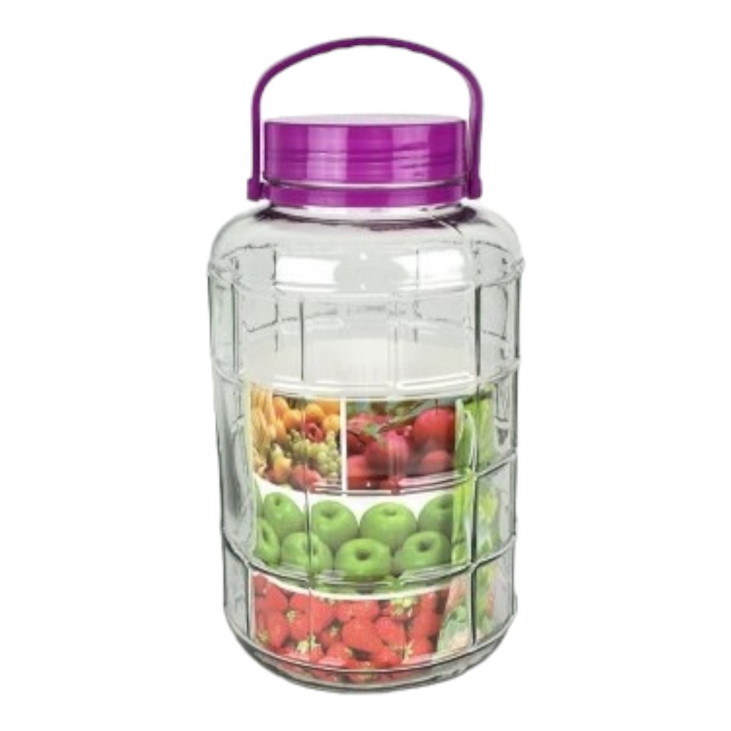 [057558] FRASCO REDONDO DE VIDRIO CON ASA DE 8L BH - EP01-08