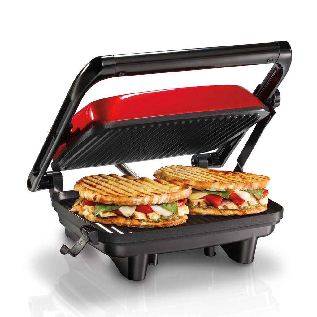 [051656] PRENSA SANDWICHERA HAMILTON BEACH PANINI ROJA - HB25462Z