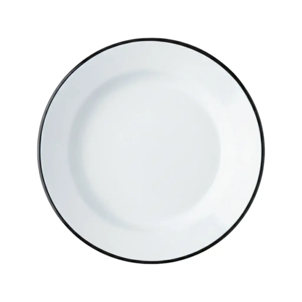 BISA PLATO LISO 16 BLANCO C/F NEGRO