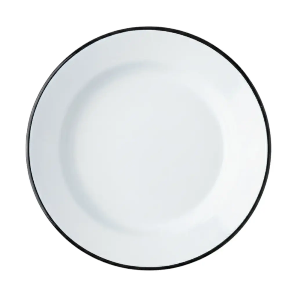 BISA PLATO LISO 20 BLANCO C/F NEGRO