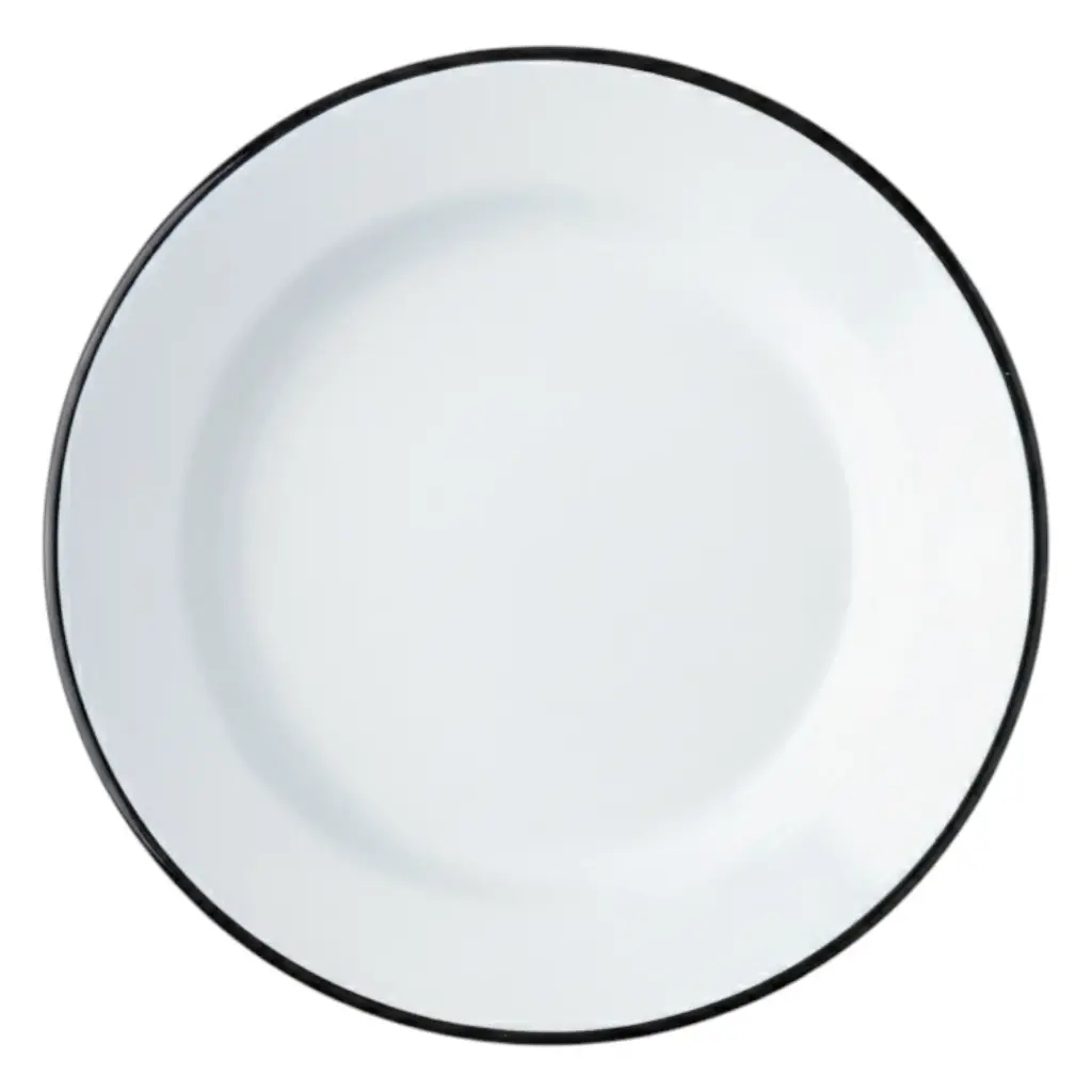 BISA PLATO LISO 32 BLANCO C/F NEGRO
