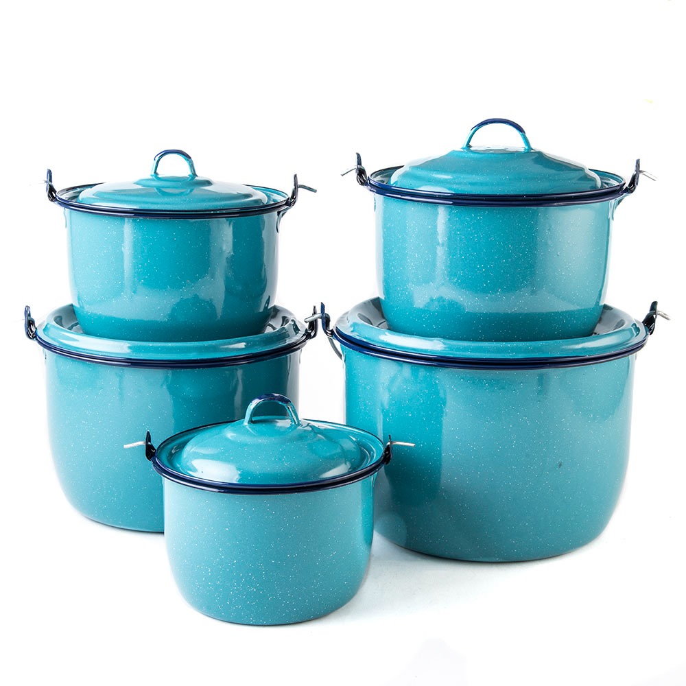 [003804] JUEGO DE OLLAS PACIFICO AZUL TURQUEZA C/5 PZAS - 32349