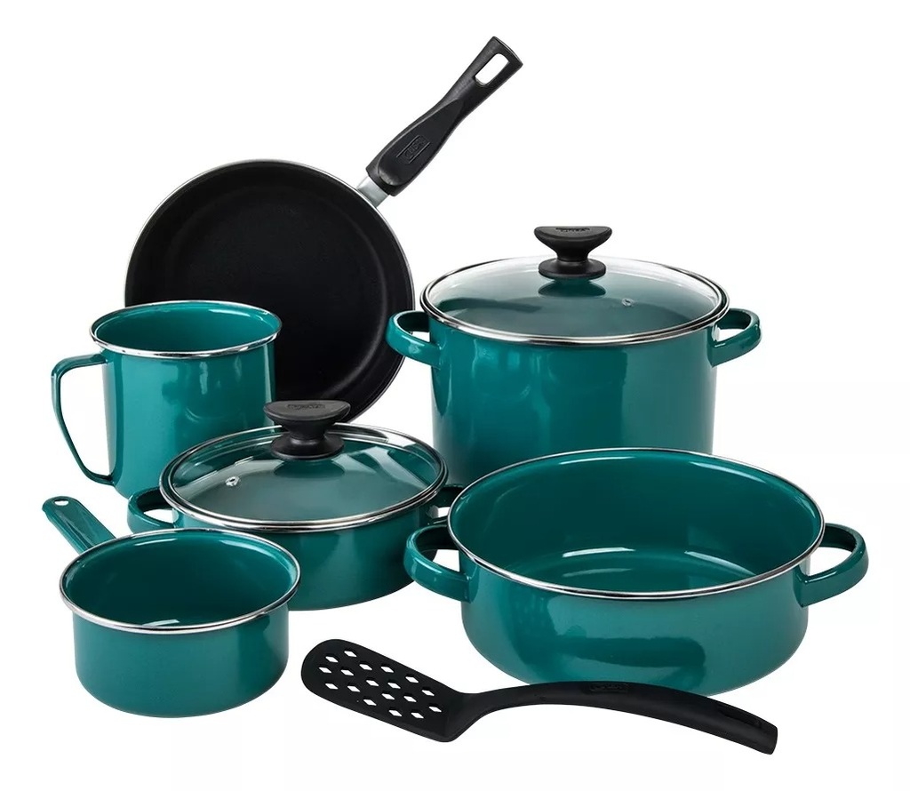 [042672] BATERIA NOVACERO TERRANOVA VERDE MILAN 9 PZAS - 307600