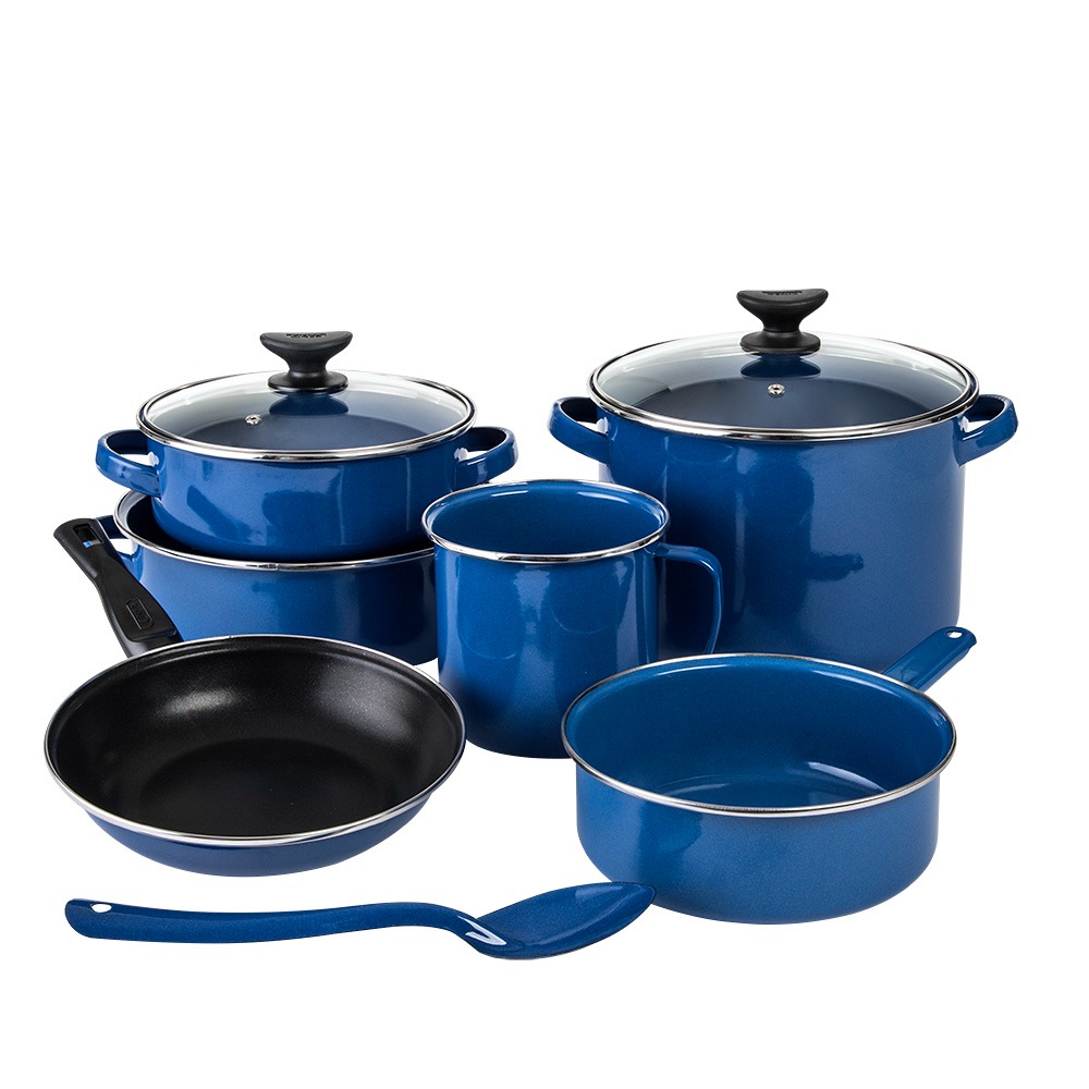 [052993] FORMACION MILLENIUM 9 PZAS AZUL GRAFITO NOVACERO C/TAPA DE VIDRIO - 317375