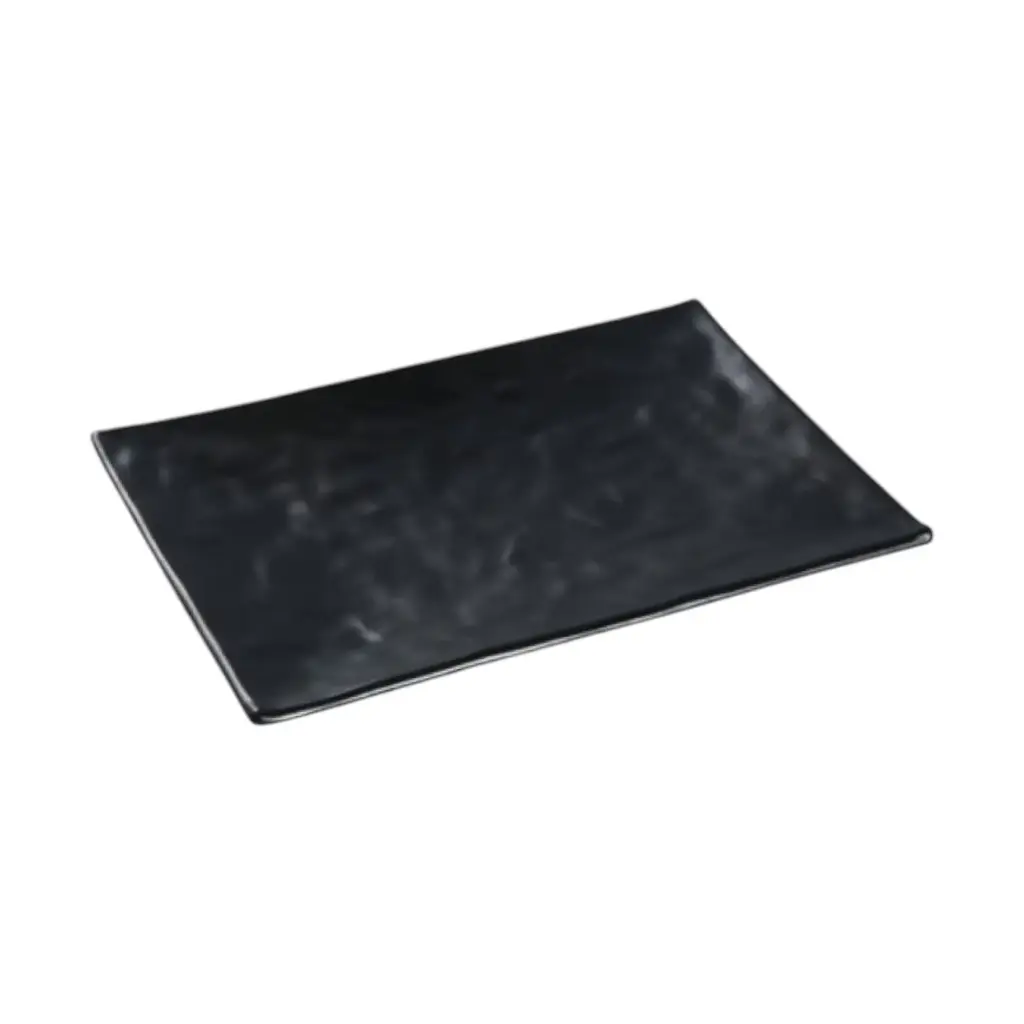 PLATO RECTANGULAR MELAMINA JET BLACK 25 cm -105-051-102