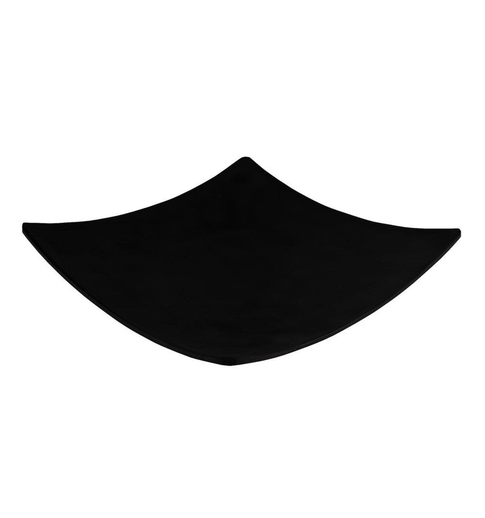 [054512] PLATO CUADRADO 24cm MELAMINA JET BLACK - 105-051-106