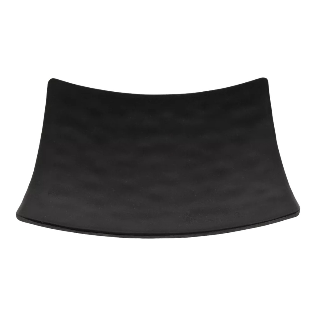 [054513] PLATO CUADRADO 22cm MELAMINA JET BLACK - 105-051-107