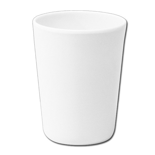 [054528] VASO 7.5 X 11.8 cm DE MELAMINA BLANCA D09 -o 004-009-121