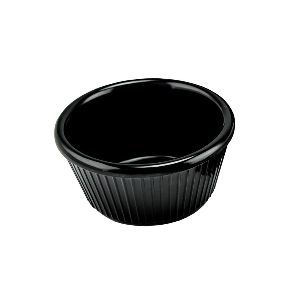 RAMEQUIN RAYADO 4 oz DE MELAMINA NEGRA - 004-017-127