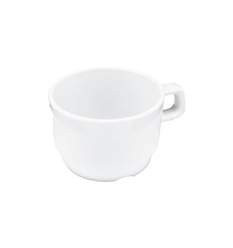 TAZA 9 x 6 cm MELAMINA BLANCA DIAMANTE - 105-009-131
